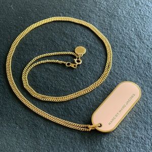Pink & Gold Marc Jacobs Dogtag Necklace
